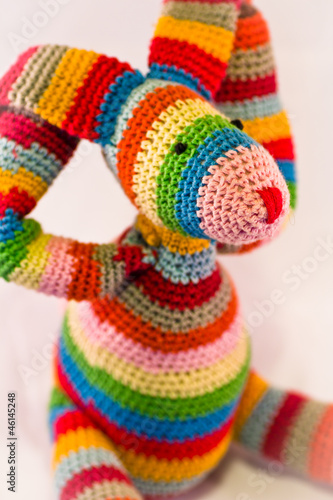 multicolor fabric doll