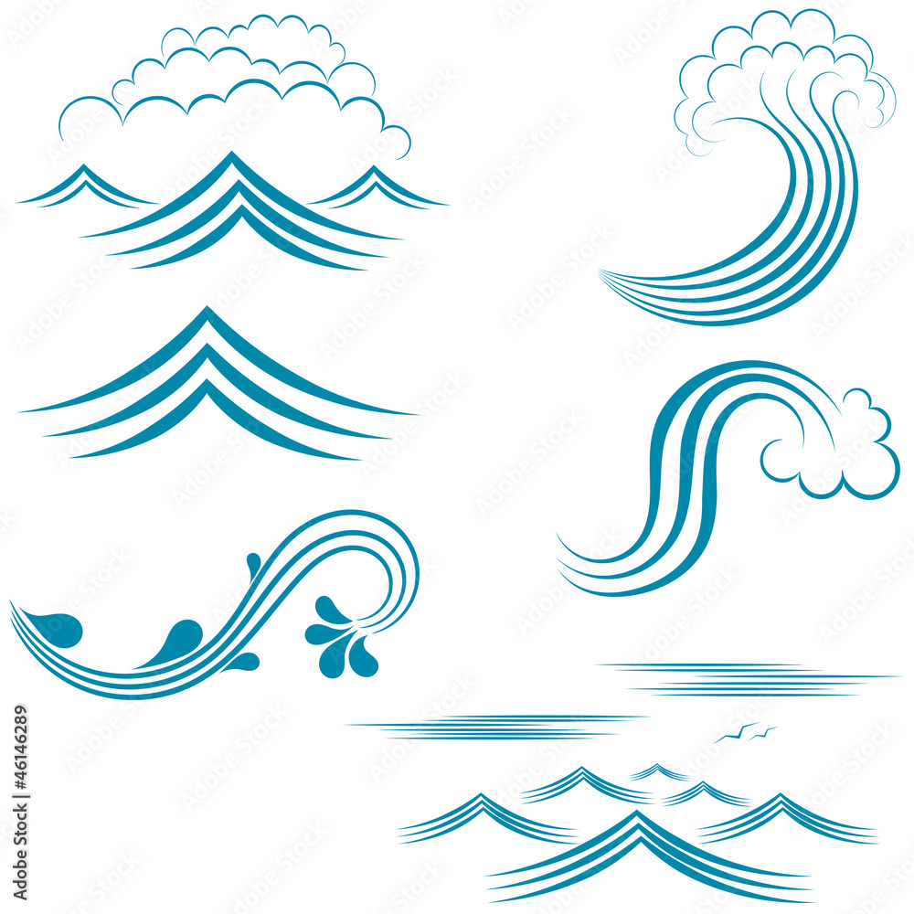 Set of characters water Set of characters water