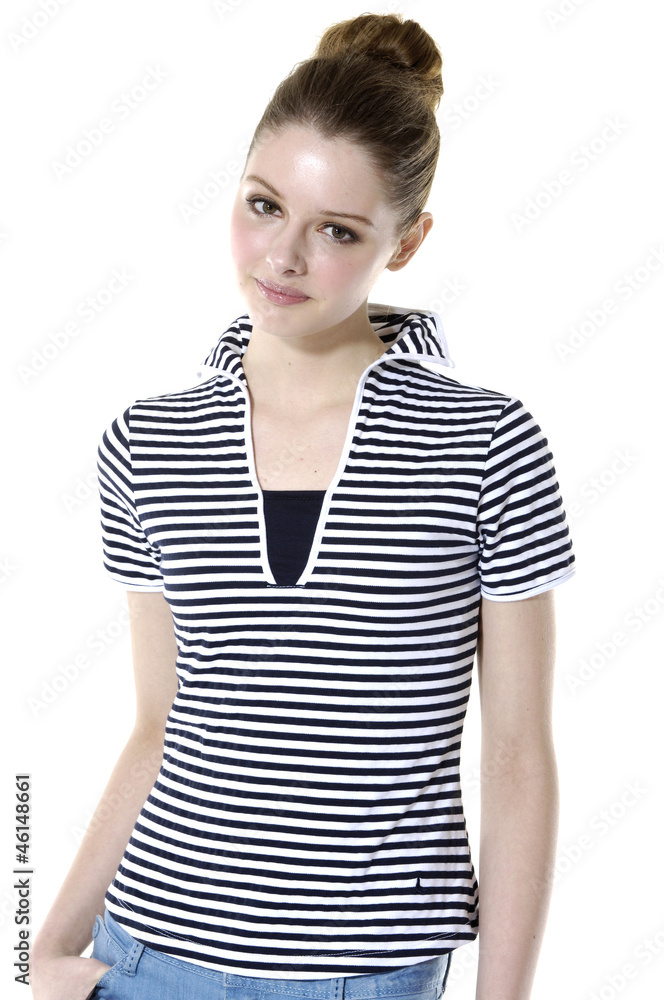beautiful fashion woman in jeans posing beautiful fashion woman in jeans posing