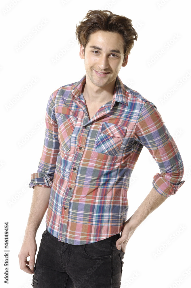 young Casual man posing in the studio young Casual man posing in the studio