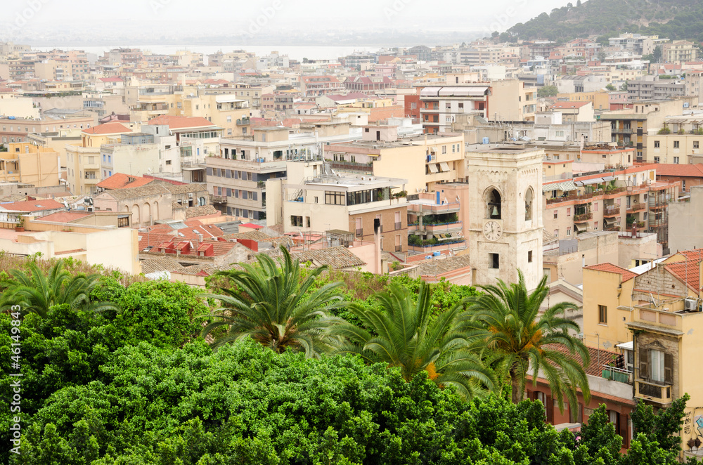 Cagliari, quartiere Villanova, panorama urbano Cagliari, quartiere Villanova, panorama urbano