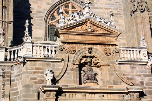 details of the famous Catholic cathedral in Astorga, Spain