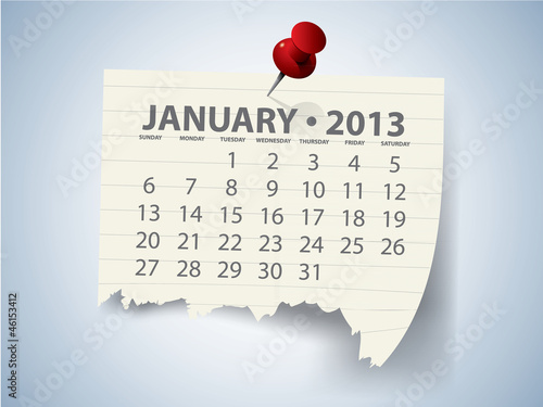 Calendar for 2013 vector