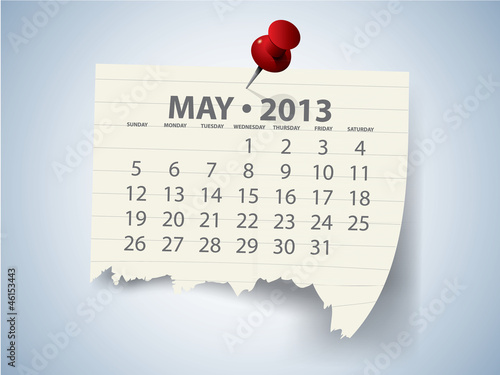 Calendar for 2013 vector