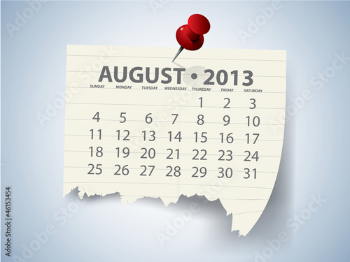 Calendar for 2013 vector