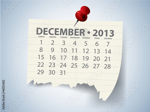 Calendar for 2013 vector