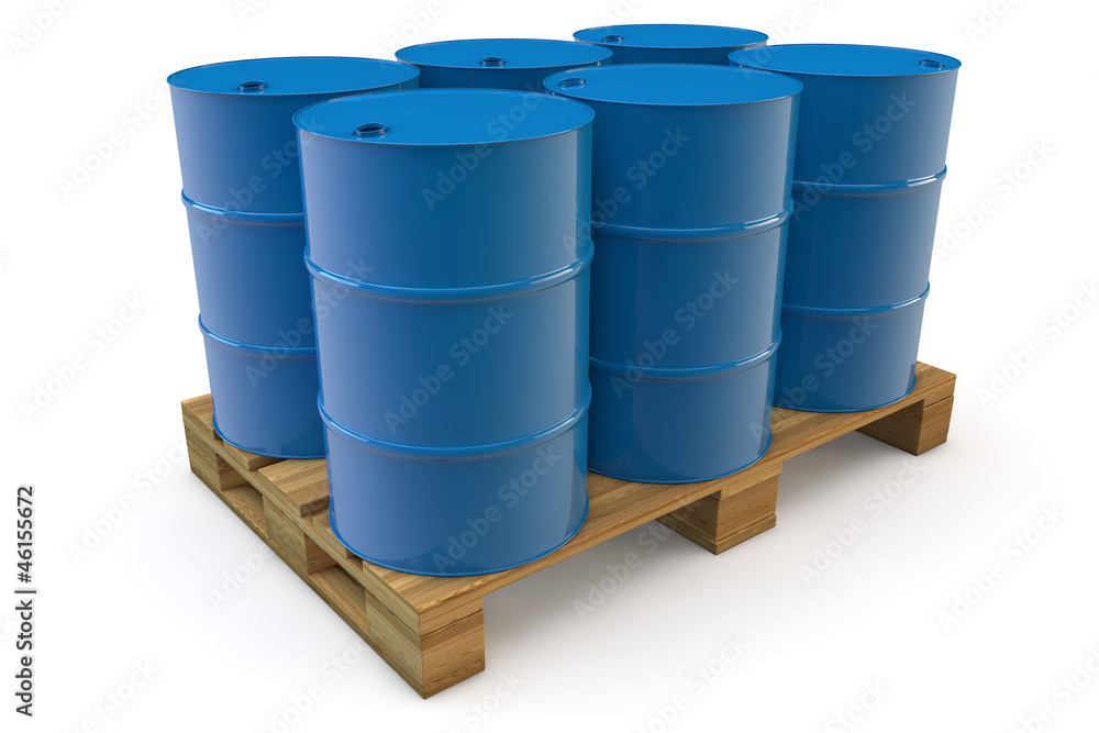 © Robert Kneschke - Sechs Ölfässer auf Palette © Robert Kneschke - Sechs Ölfässer auf Palette