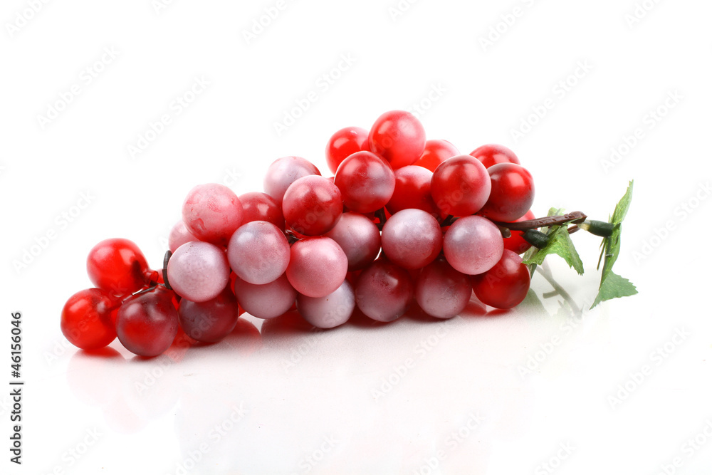 Delicious ripe bunch of grapes isolated on white background