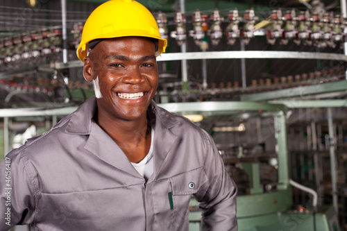 african american industrial worker portrait