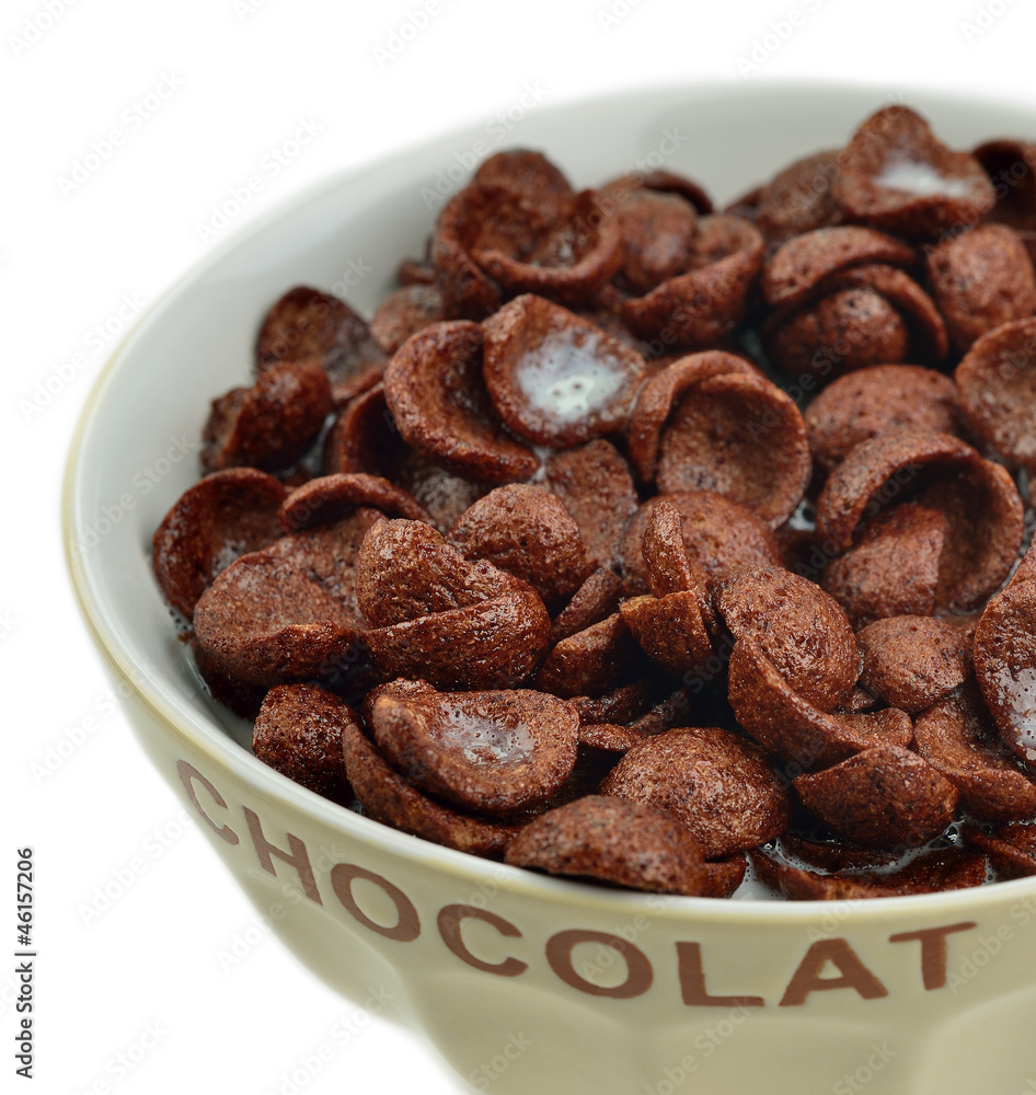 Bowl of chocolate cereals Bowl of chocolate cereals