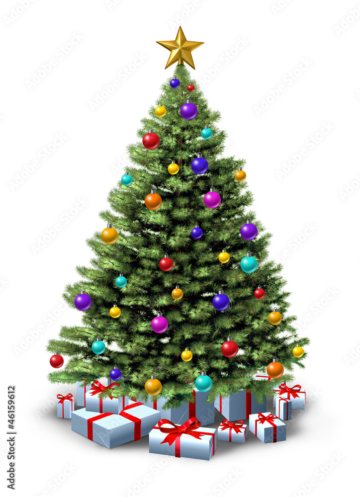 Fototapeta premium Decorated Christmas Tree