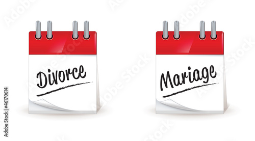 jour, date de mariage, de divorce