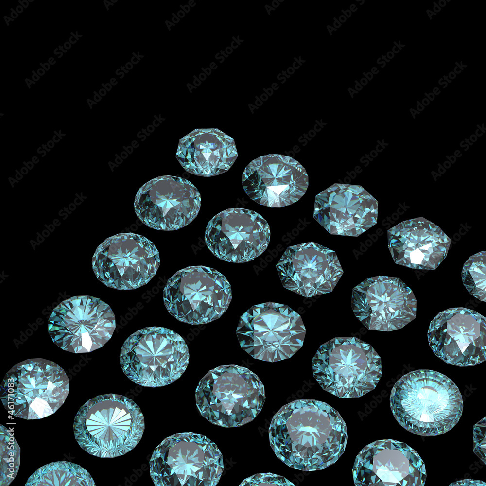 Collections of jewelry gems. Swiss blue topaz Collections of jewelry gems. Swiss blue topaz
