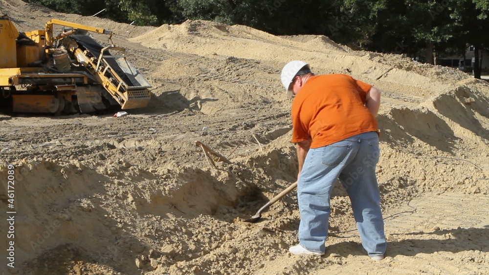 Construction Worker Digging Construction Worker Digging