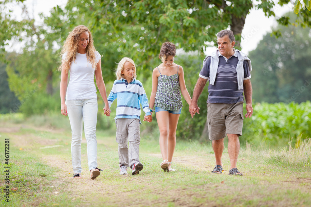 Happy Three Generations Family Outdoor Happy Three Generations Family Outdoor
