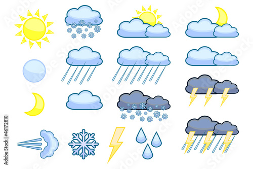 Weather conditions icon set