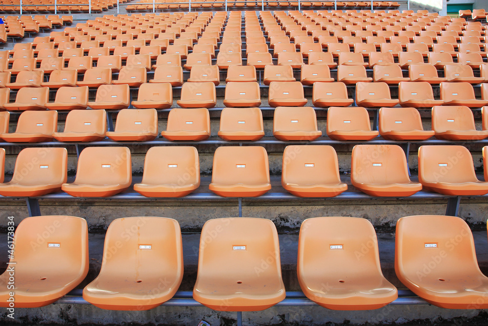 Fototapeta premium orange seat in stadium