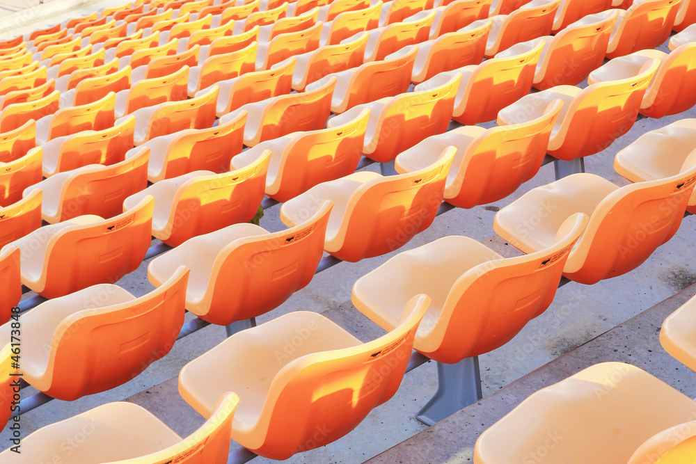 Obraz premium orange seat in stadium
