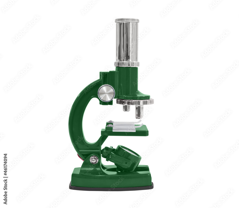 Green Microscope Isolated Green Microscope Isolated