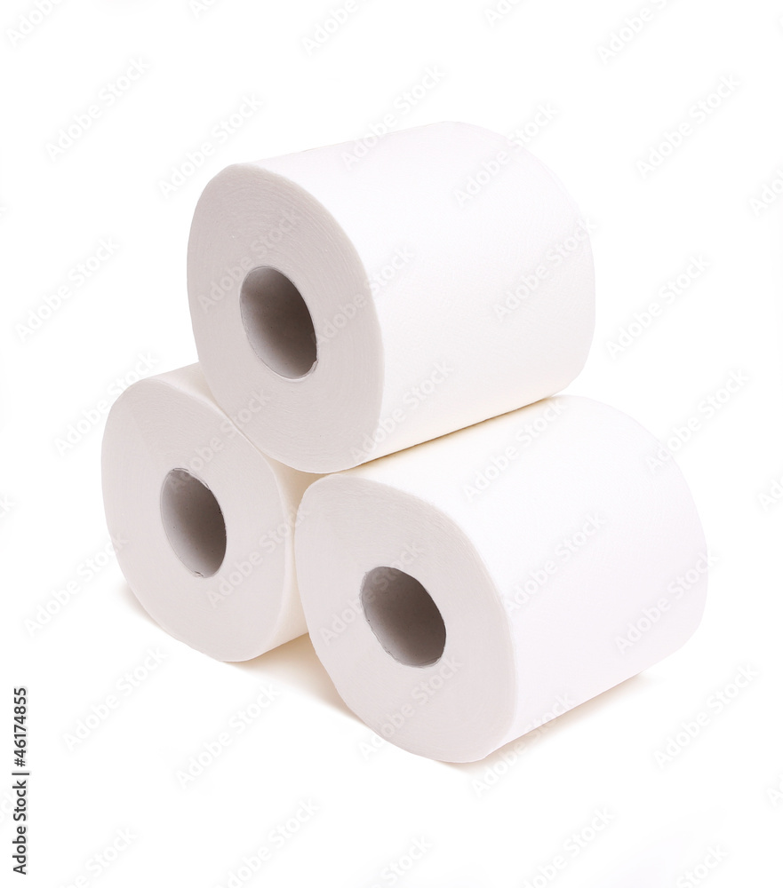 rolls of toilet paper isolated on white rolls of toilet paper isolated on white