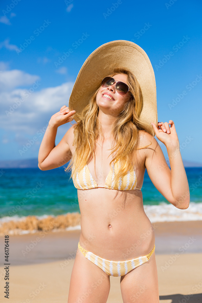 Beautiful Woman on Tropical Beach