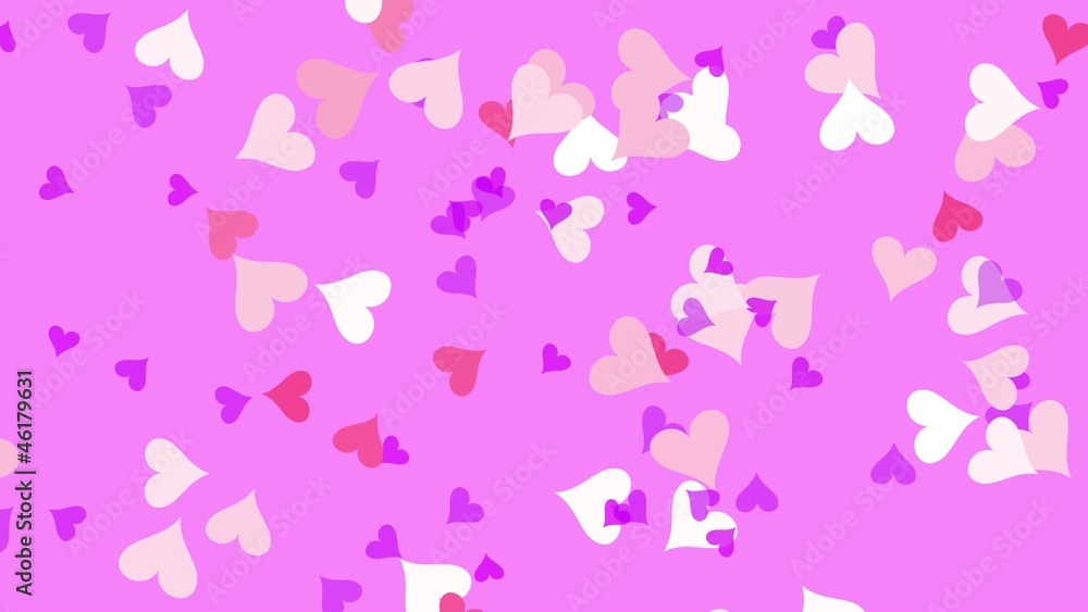 Small hearts continuously move around the screen. Looping. Small hearts continuously move around the screen. Looping.