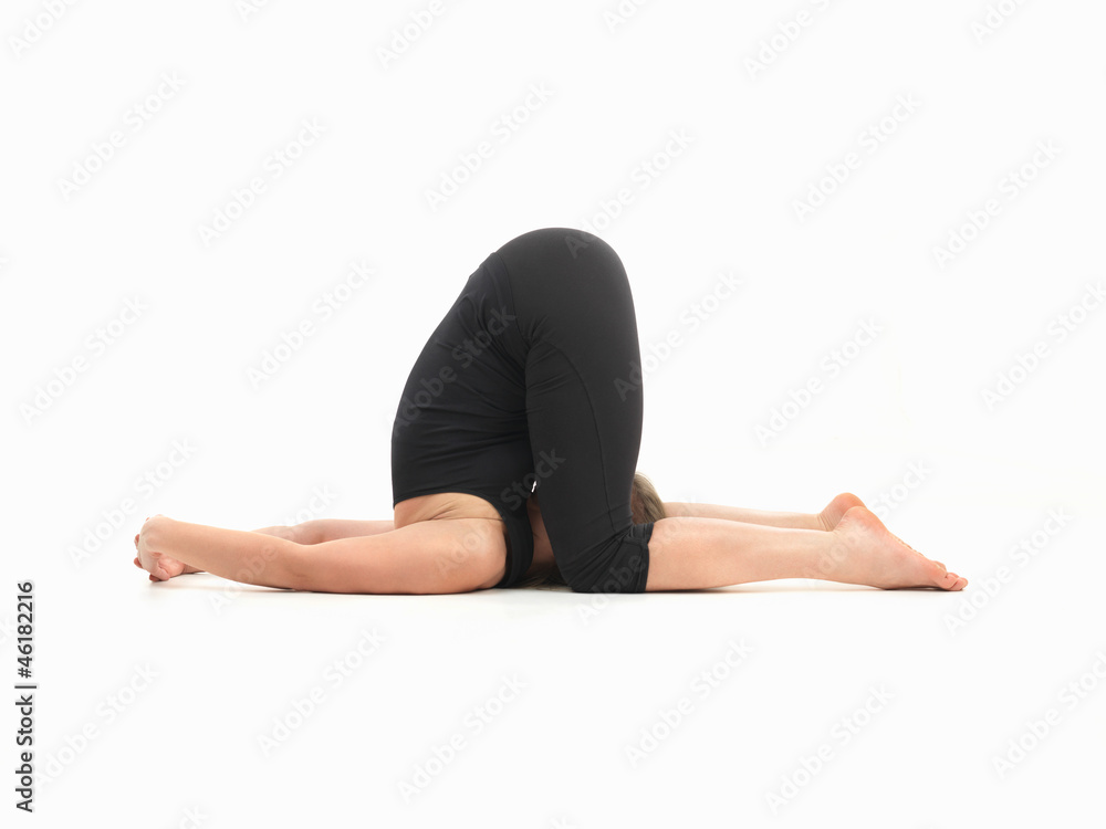 advanced yoga pose Stock Photo