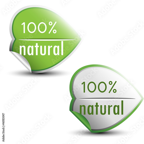 100% natural stickers