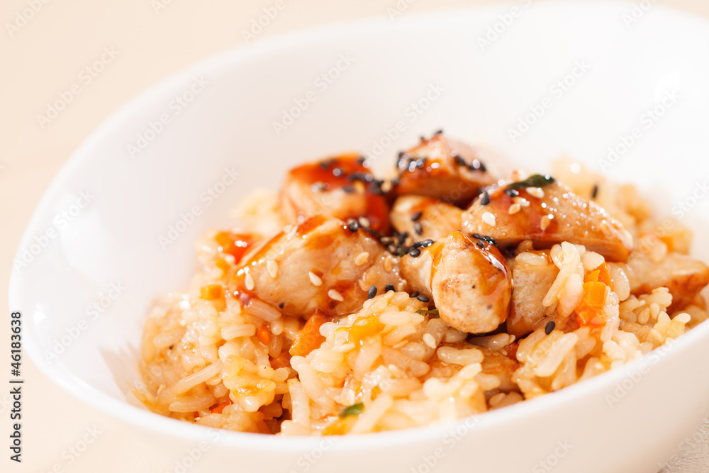 rice with chicken