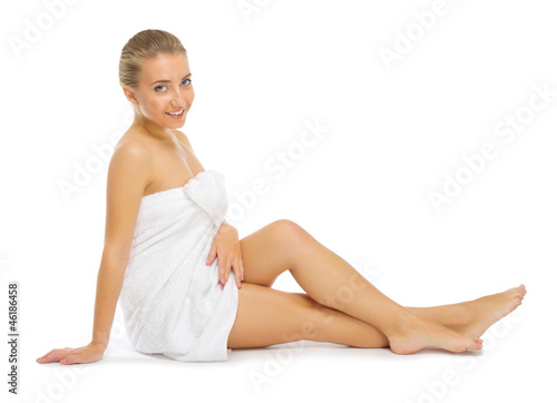Young girl with towel