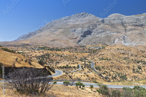 Mountainous landscape from Crete island in Greece