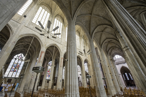 Gisors  Normandy  - Interior of gothic church