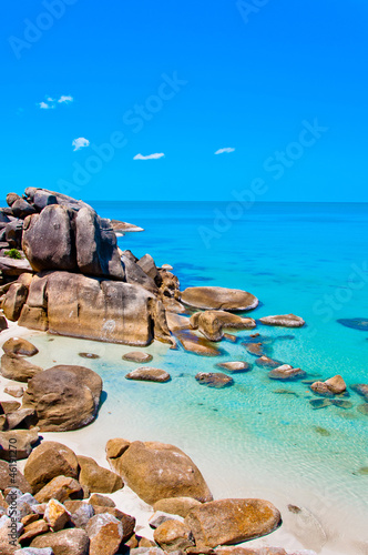 Sea, shore and stones in Koh Samui,Thailand