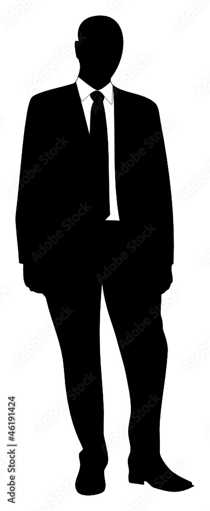 Silhouette eines Geschäftsmannes Silhouette eines Geschäftsmannes