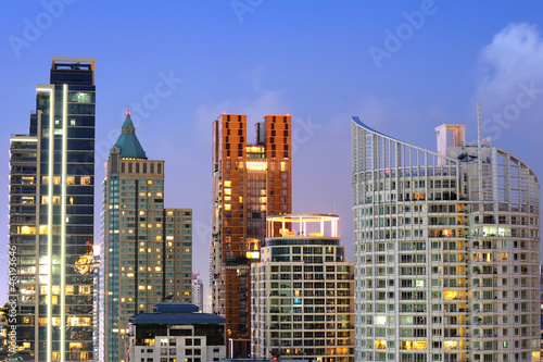 Bangkok city sky at twilight