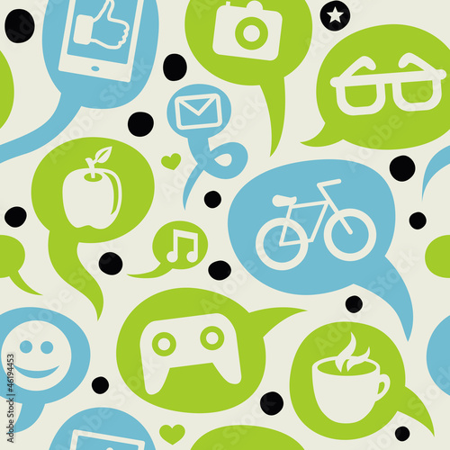 hipster seamless pattern with design elements