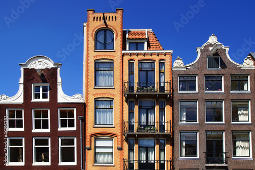 Photography Traditional houses of Amsterdam.