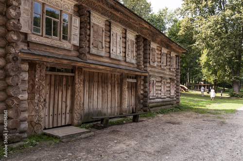 Old wooden Russian village