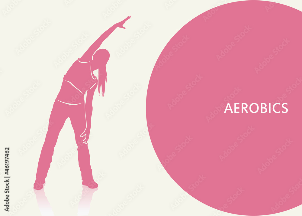 Obraz premium Aerobics background - vector illustration