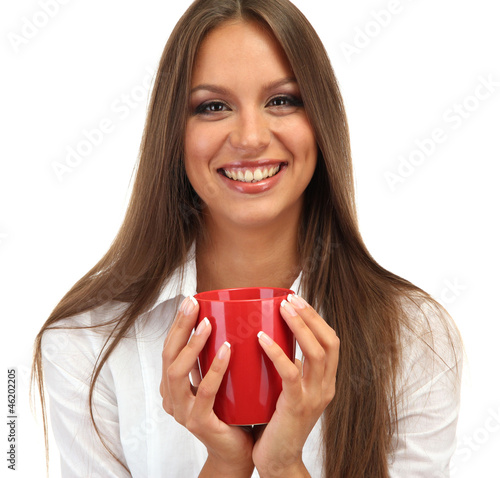 beautiful young woman with ...