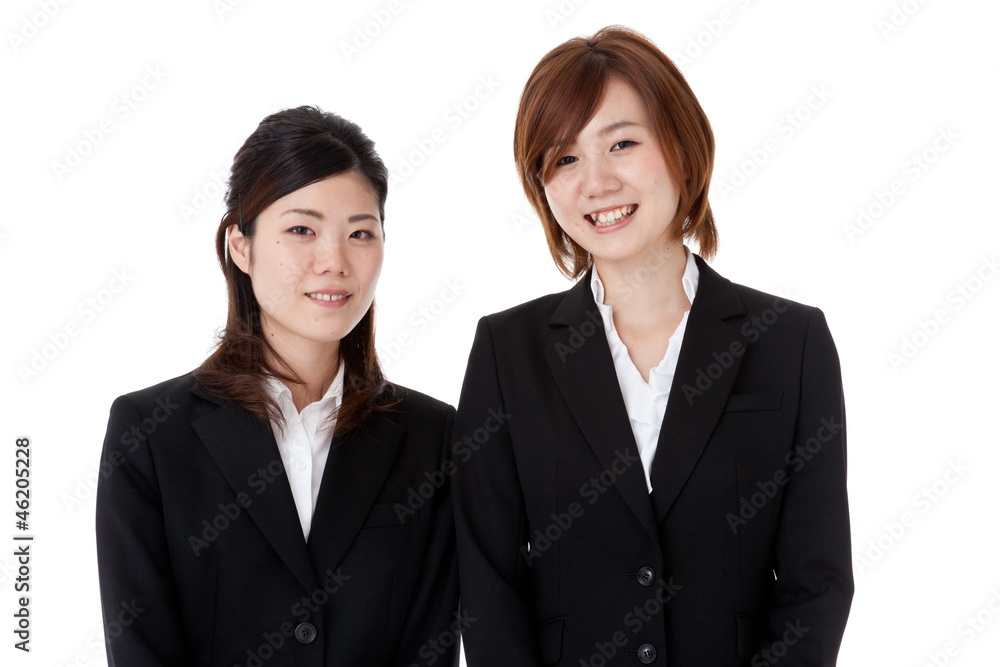 Two young business people