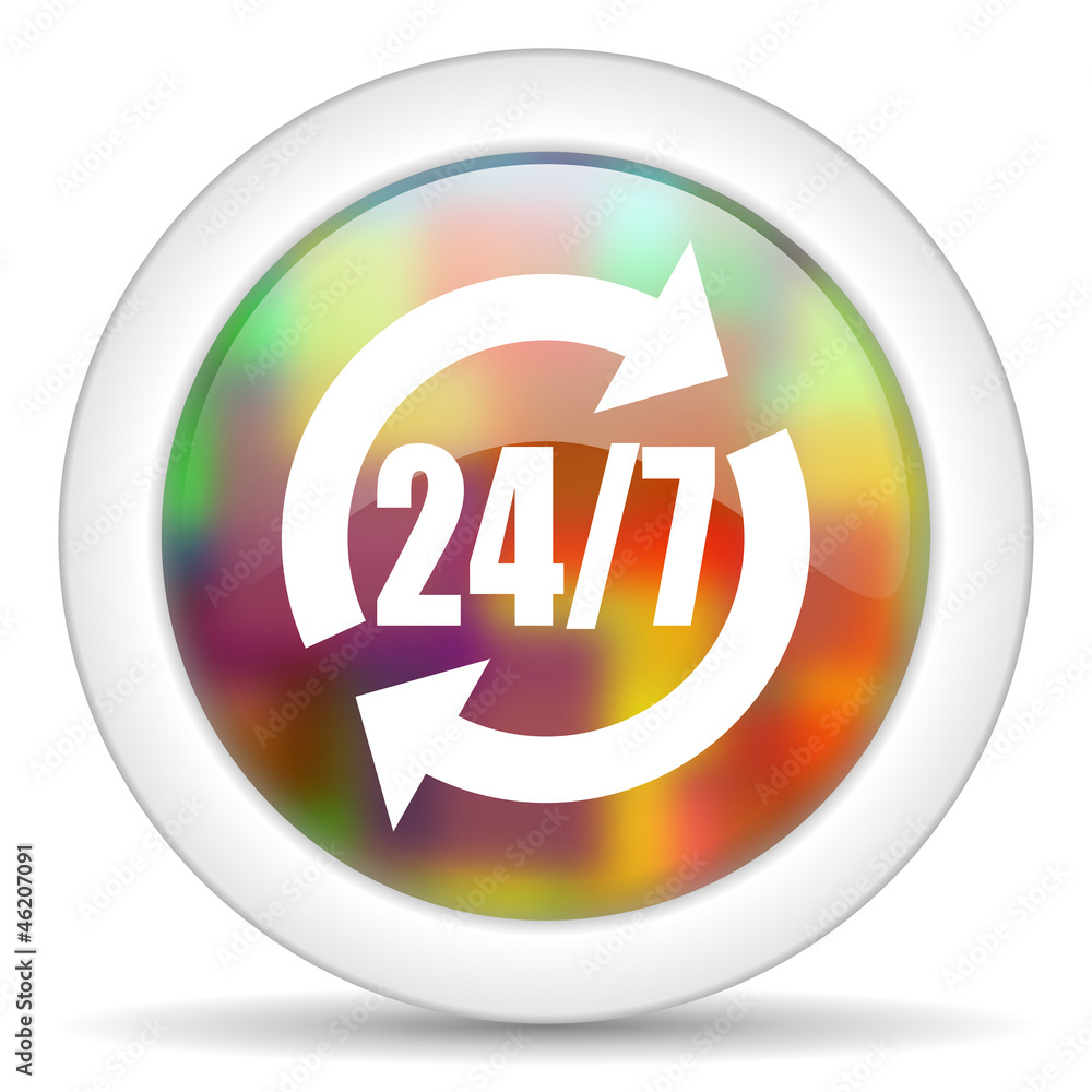 24/7 service icon 24/7 service icon