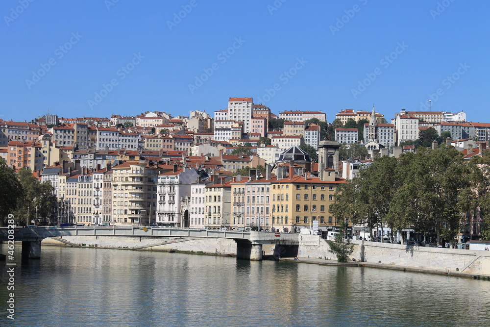 Obraz premium Lyon, la Croix Rousse, coté Saône