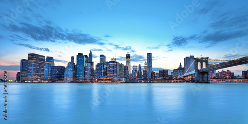Skyline de New York et Brooklyn bridge. © Prod. Numérik