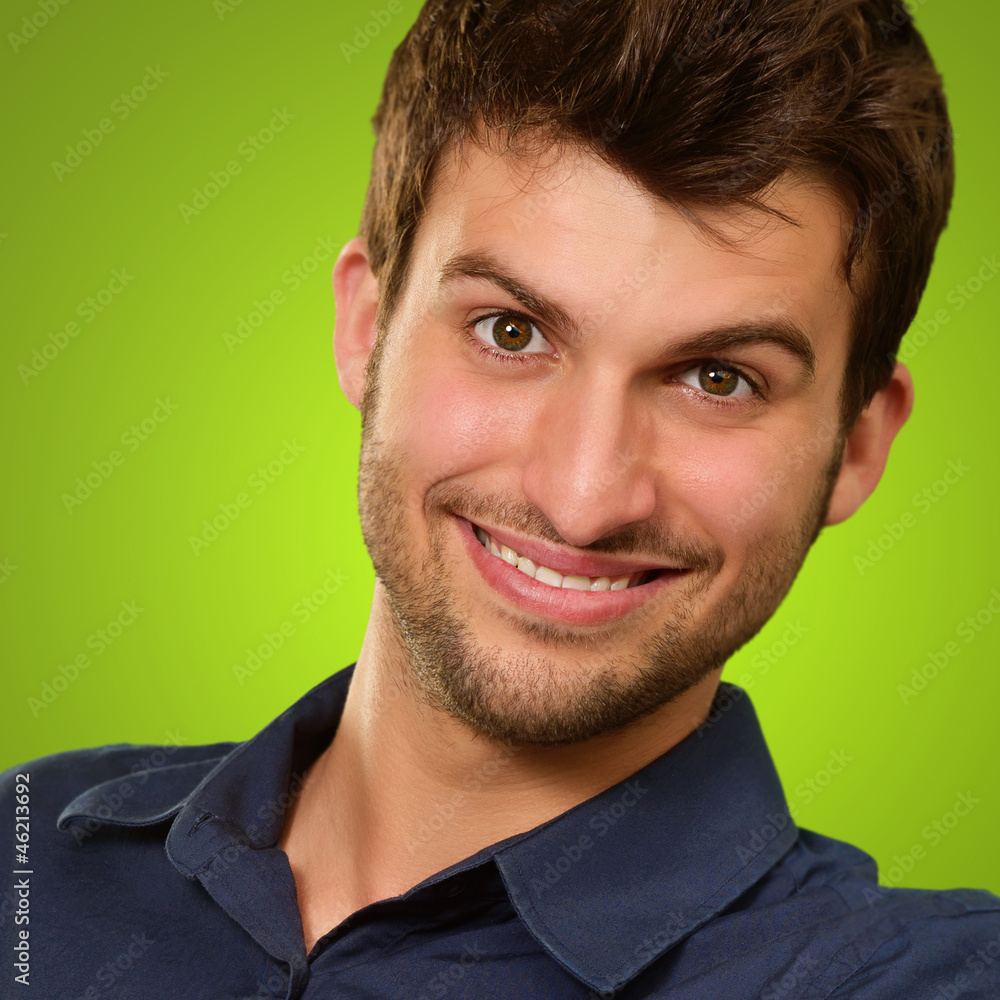 Fototapeta premium Close-up Of A Happy Young Man