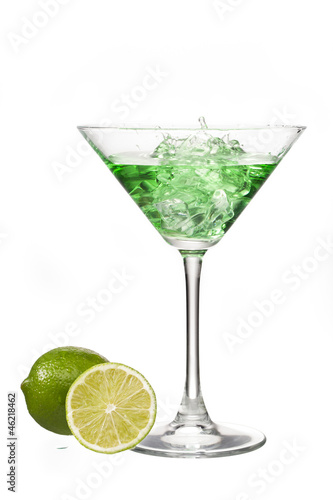 green martini and lemon