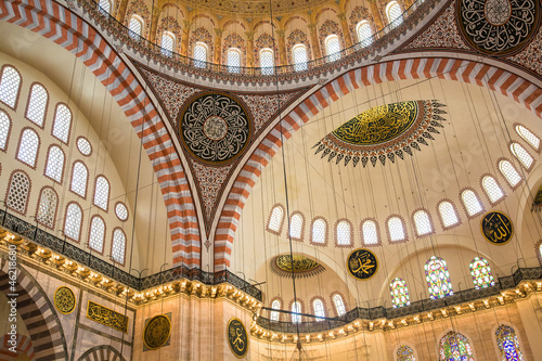 Highly decorated mosque interior