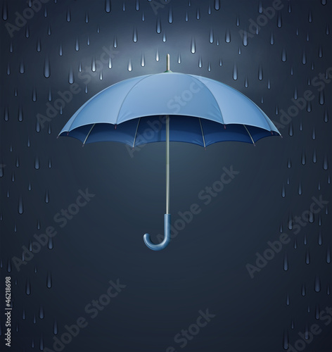 Umbrella with heavy fall rain