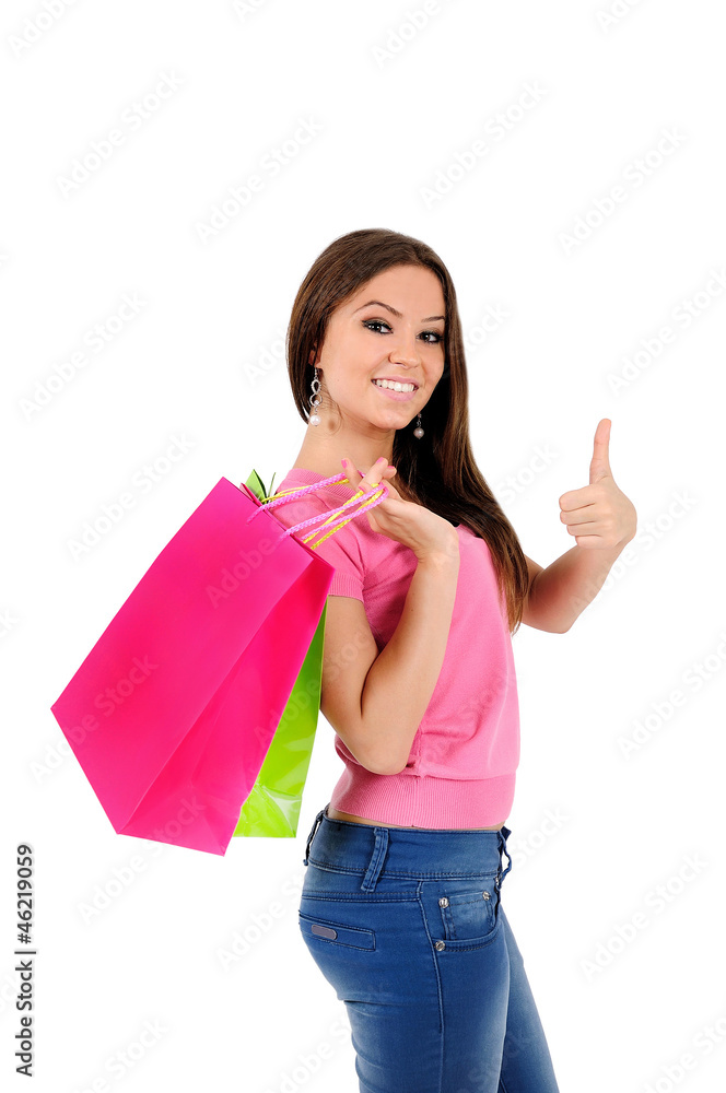 Isolated casual woman Isolated casual woman