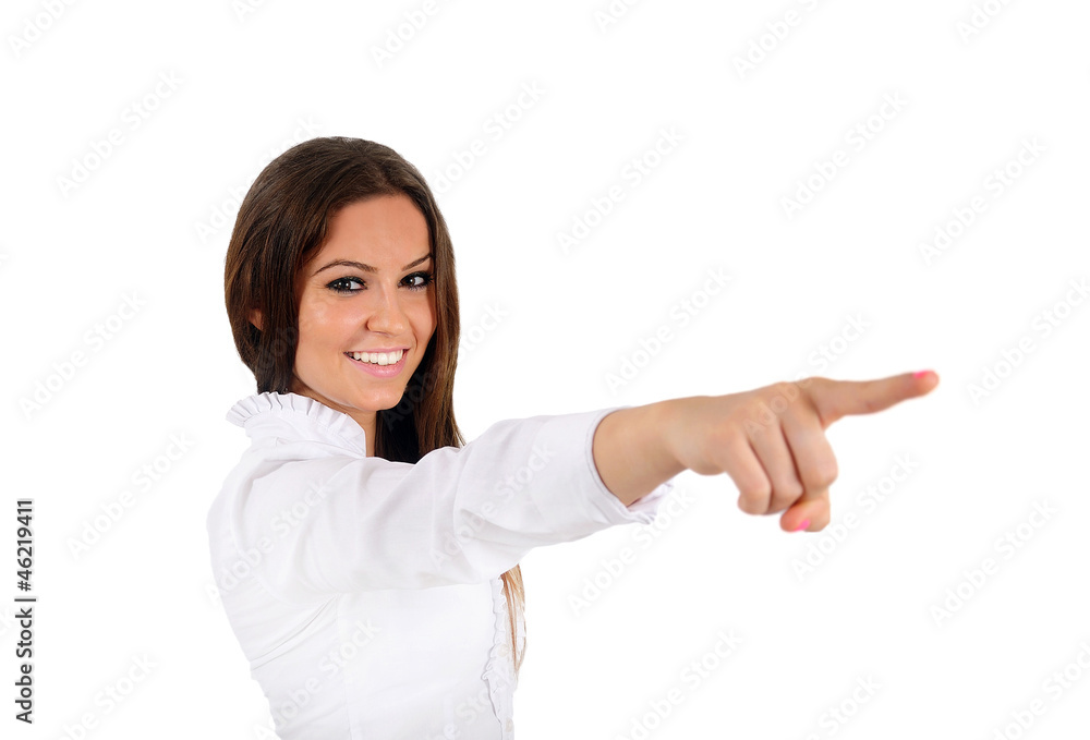 Isolated business woman Isolated business woman